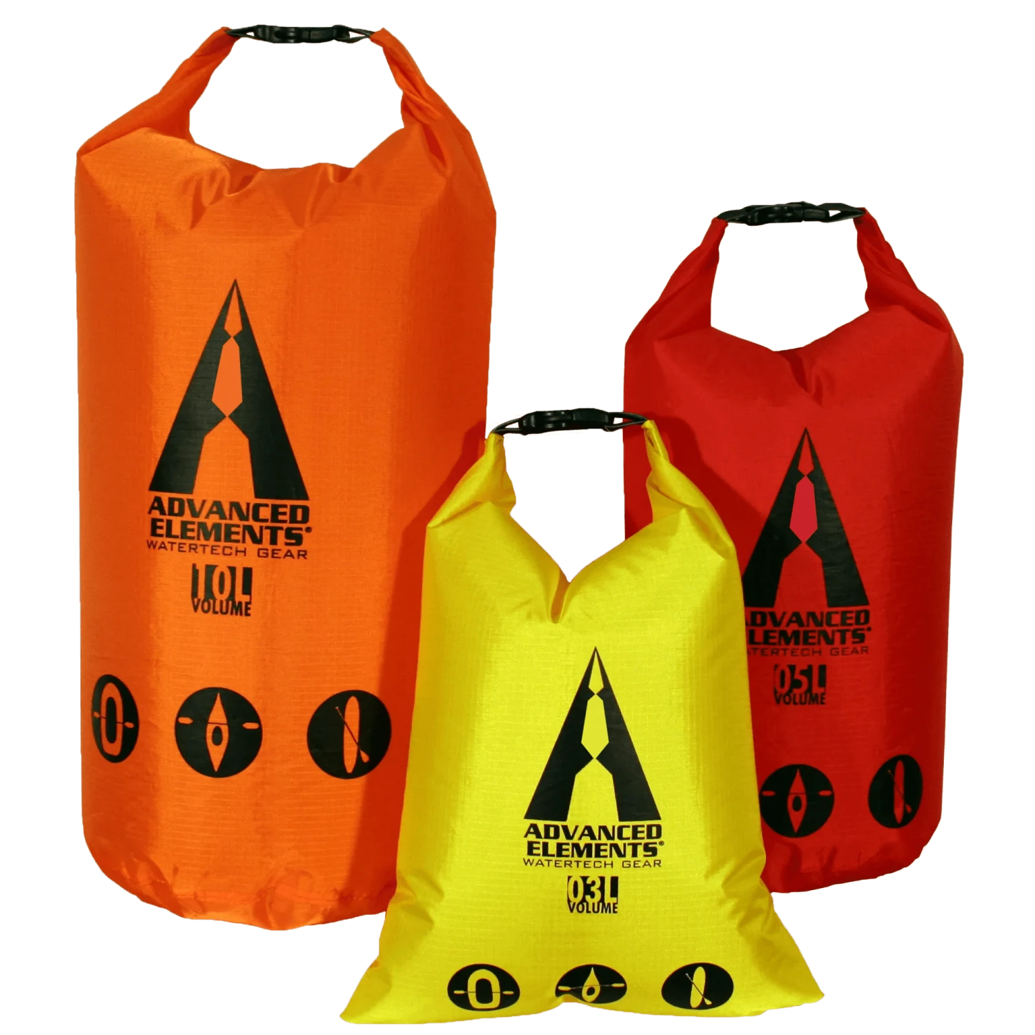 Advanced Elements PackLite™ Rolltop Dry Bag Set 1 Advanced Elements PackLite™ Rolltop Dry Bag Set